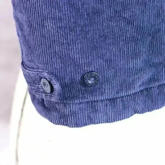 Kids IZOD Size 5 navy blue 100% Cotton corduroy jacket flannel lining, pockets - Picture 8 of 11